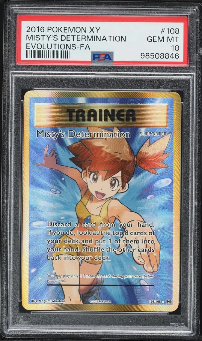 Misty's Determination, XY Evolutions, PSA 10