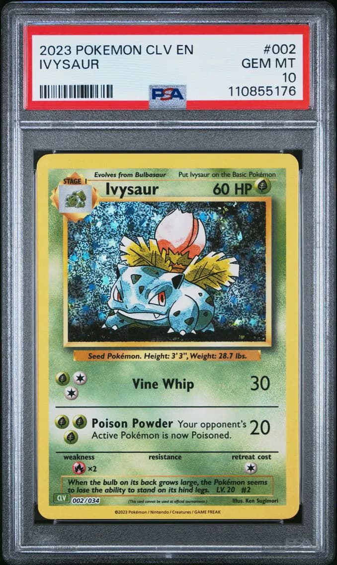 Ivysaur, CLV-Trading Card Game Classic Venusaur & Lugia EX Deck, PSA 10