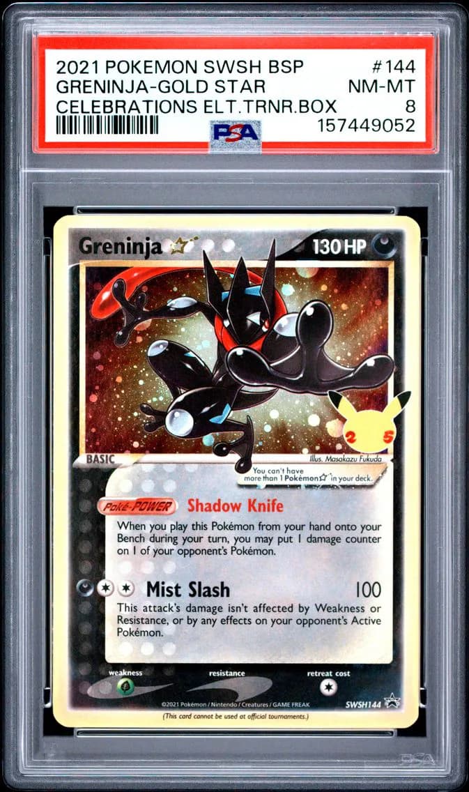 Greninja-Gold Star, Swsh Black Star Promo, PSA 8
