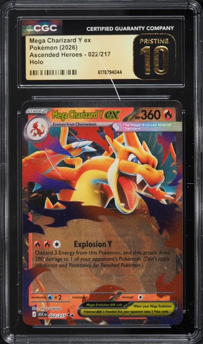 Mega Charizard Y EX, Ascended Heroes, CGC 10