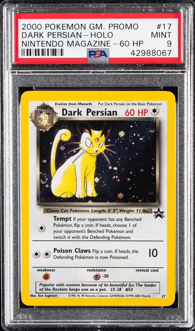 Dark Persian-Holo, Game Promo, PSA 9