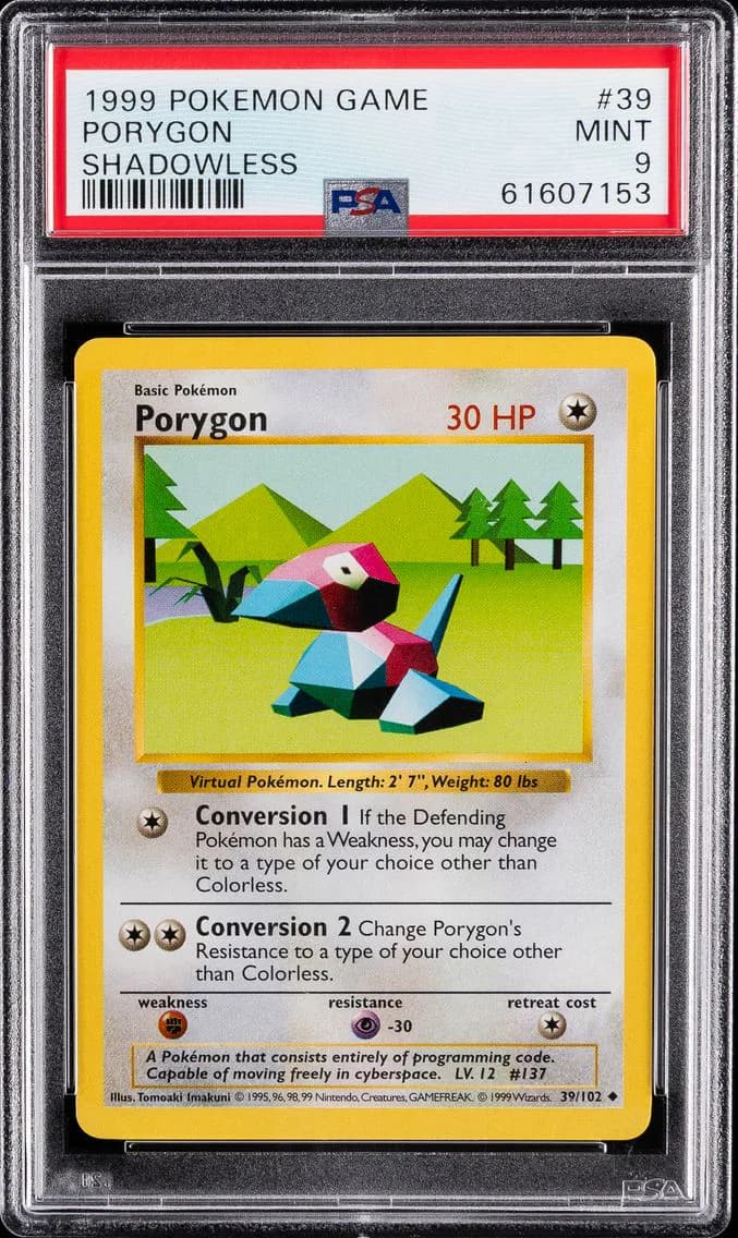 Porygon Shadowless, Game, PSA 9