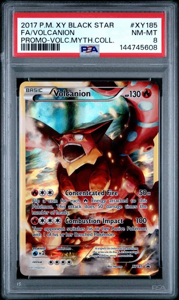 Volcanion, XY Black Star Promo, PSA 8
