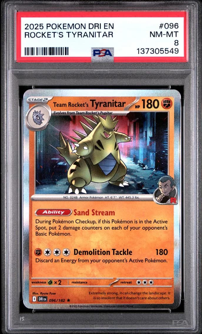Team Rocket's Tyranitar, Destined Rivals, PSA 8