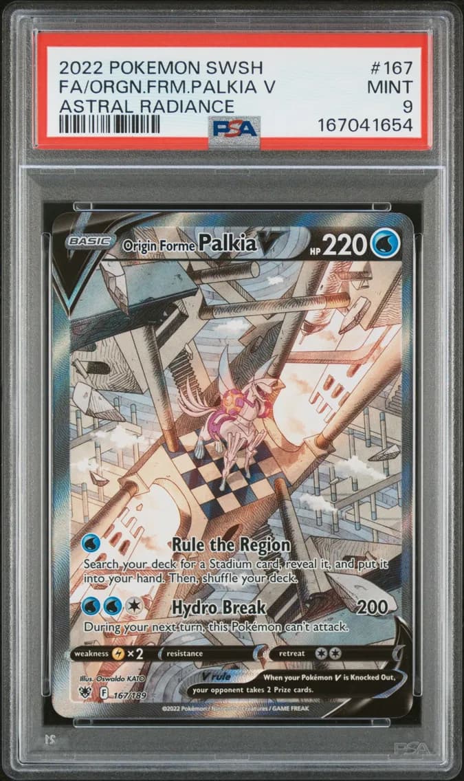 Origin Forme Palkia V, Sword & Shield Astral Radiance, PSA 9