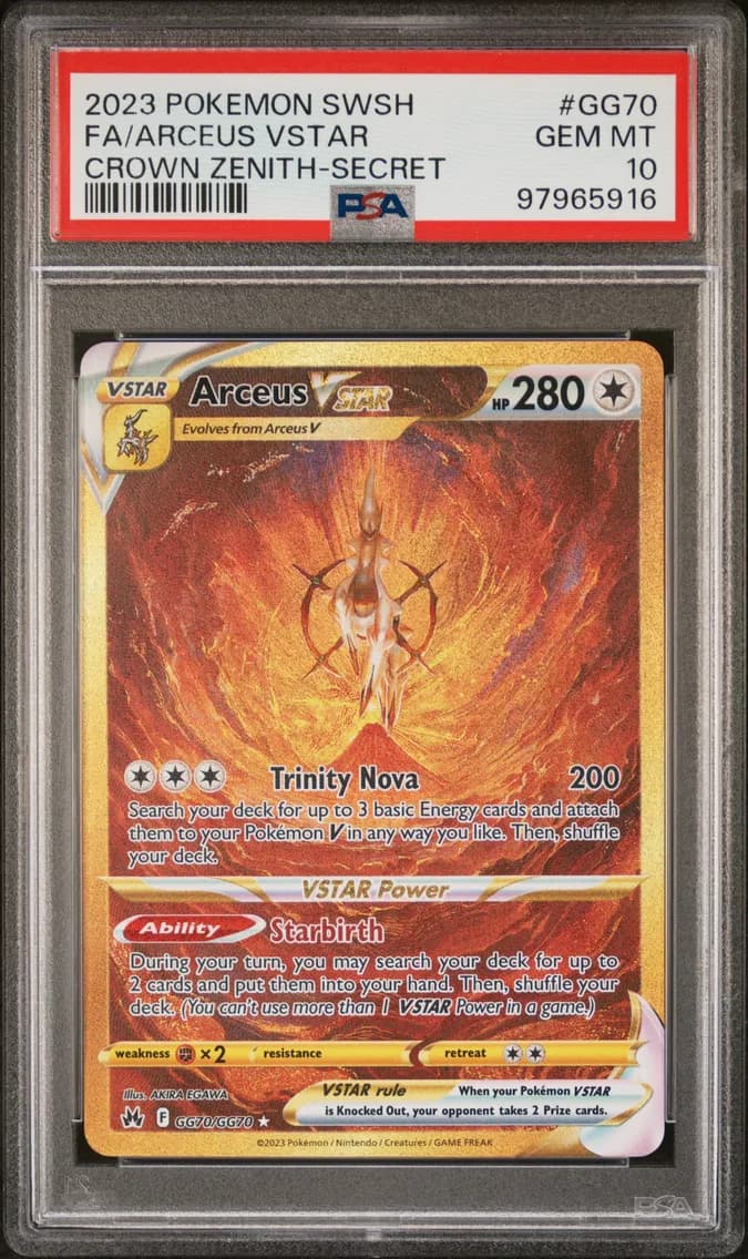 Arceus VSTAR, Sword and Shield Crown Zenith, PSA 10