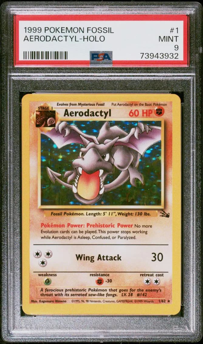 Aerodactyl-Holo, Fossil, PSA 9