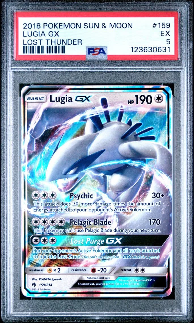 Lugia GX, Sun & Moon Lost Thunder, PSA 5