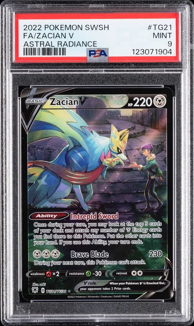 Zacian V, Sword & Shield Astral Radiance, PSA 9