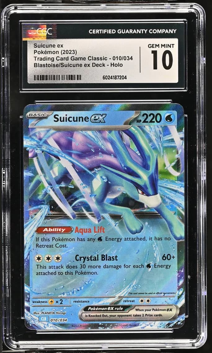 Suicune ex, Trading Card Game Classic - CLV, CLC, CLB, CGC 10
