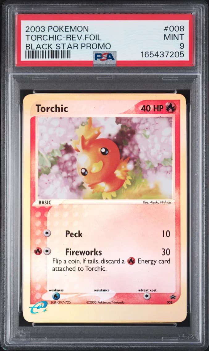 Torchic-Reverse Foil, Black Star Promo, PSA 9