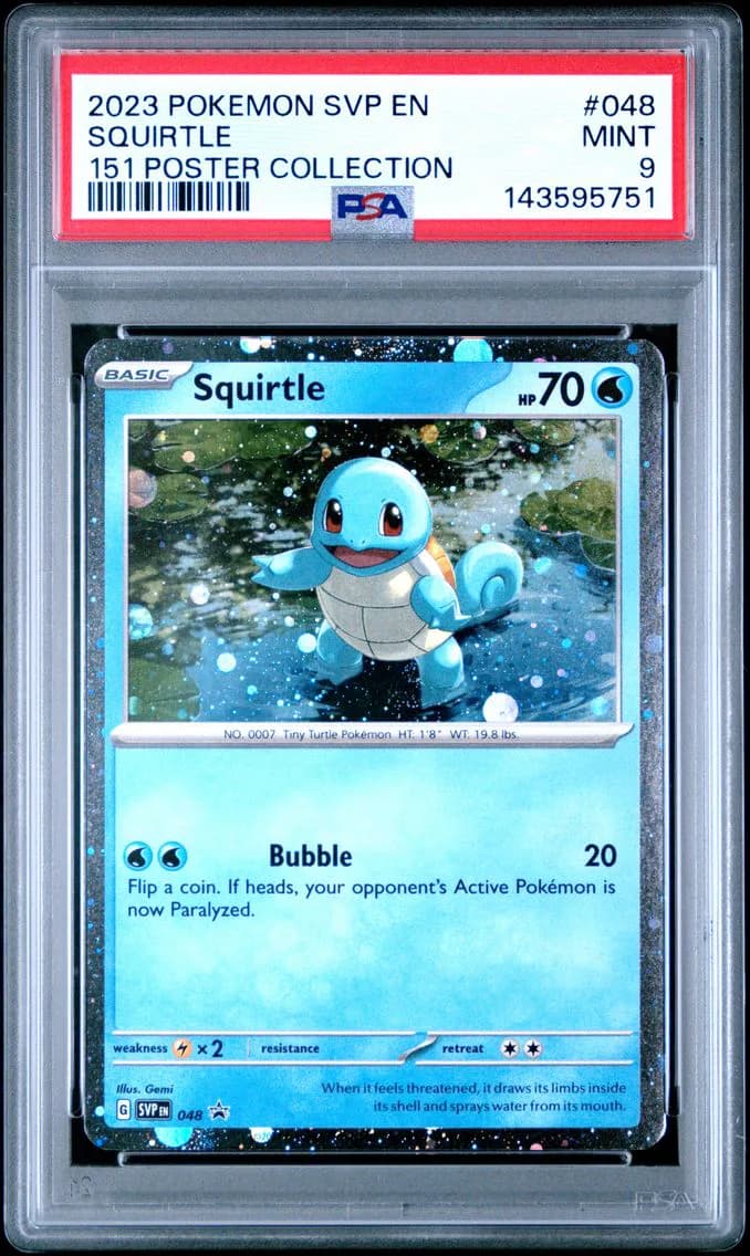 Squirtle, SV Black Star Promo, PSA 9