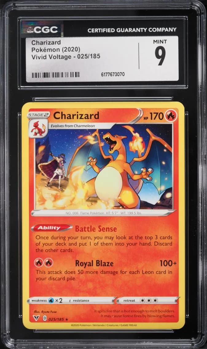 Charizard, Vivid Voltage, CGC 9