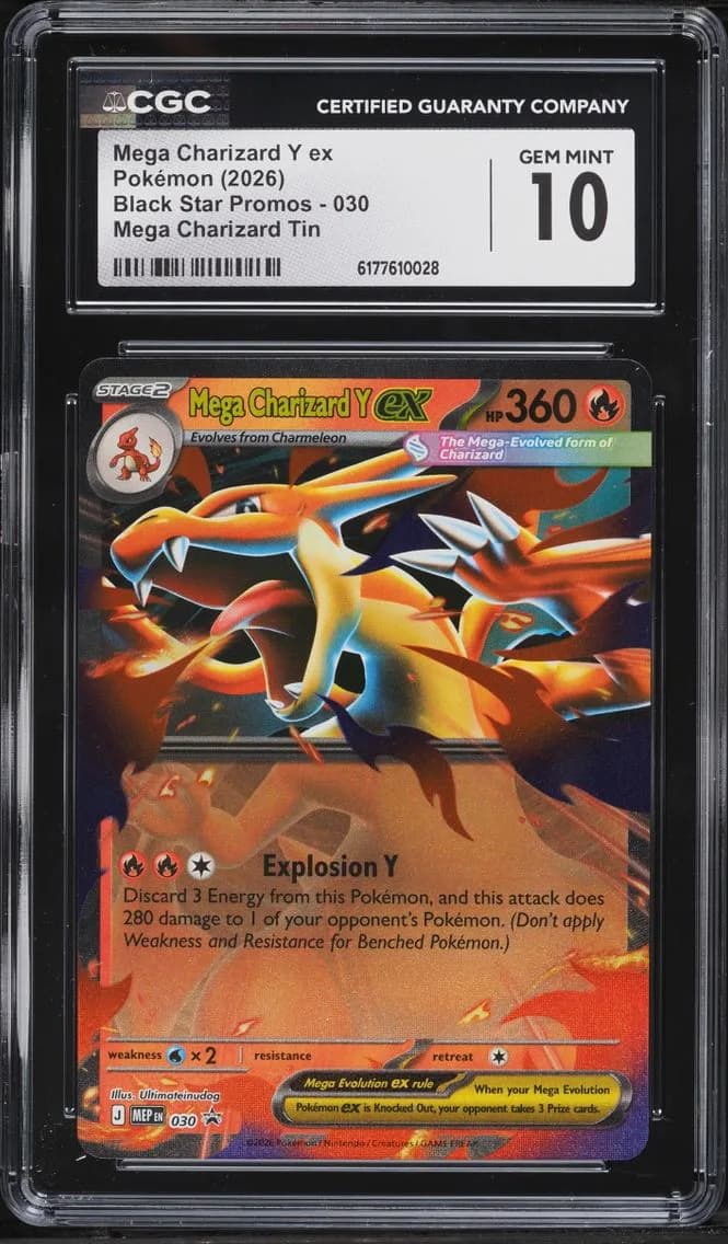 Y ex, Black Star Promos - Mega Evolution MEP EN, CGC 10