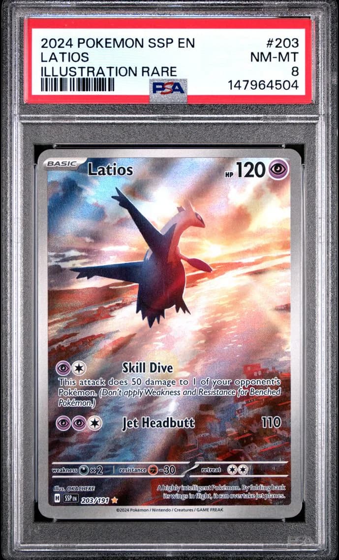 Latios, Surging Sparks, PSA 8
