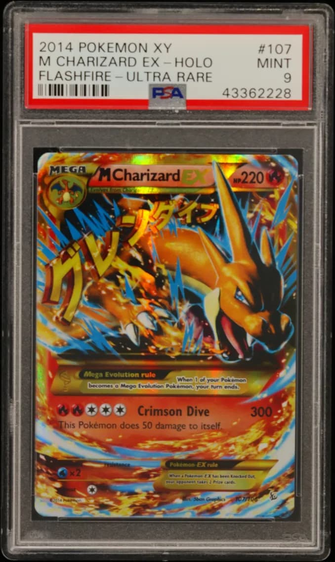 M Charizard EX, XY Flashfire, PSA 9