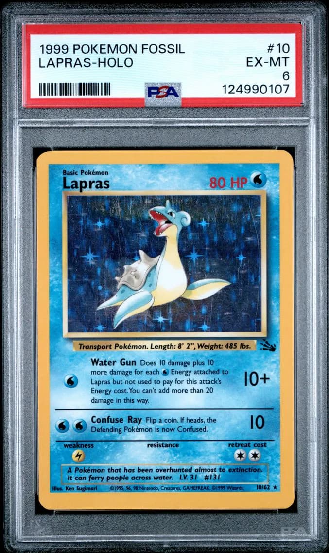 Lapras-Holo, Fossil, PSA 6
