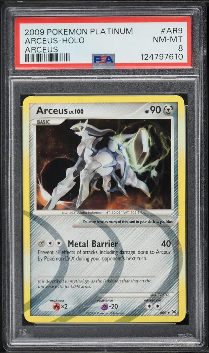 Arceus-Holo, Platinum Arceus, PSA 8