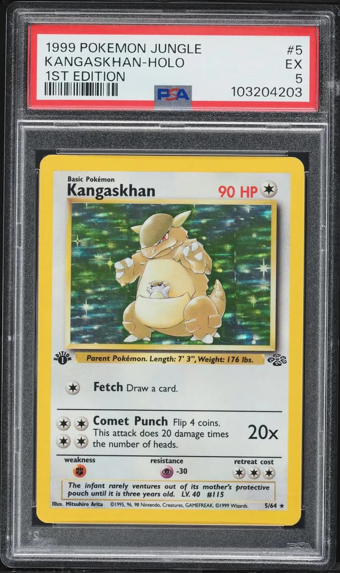 Kangaskhan-Holo 1st Edition, Jungle, PSA 5