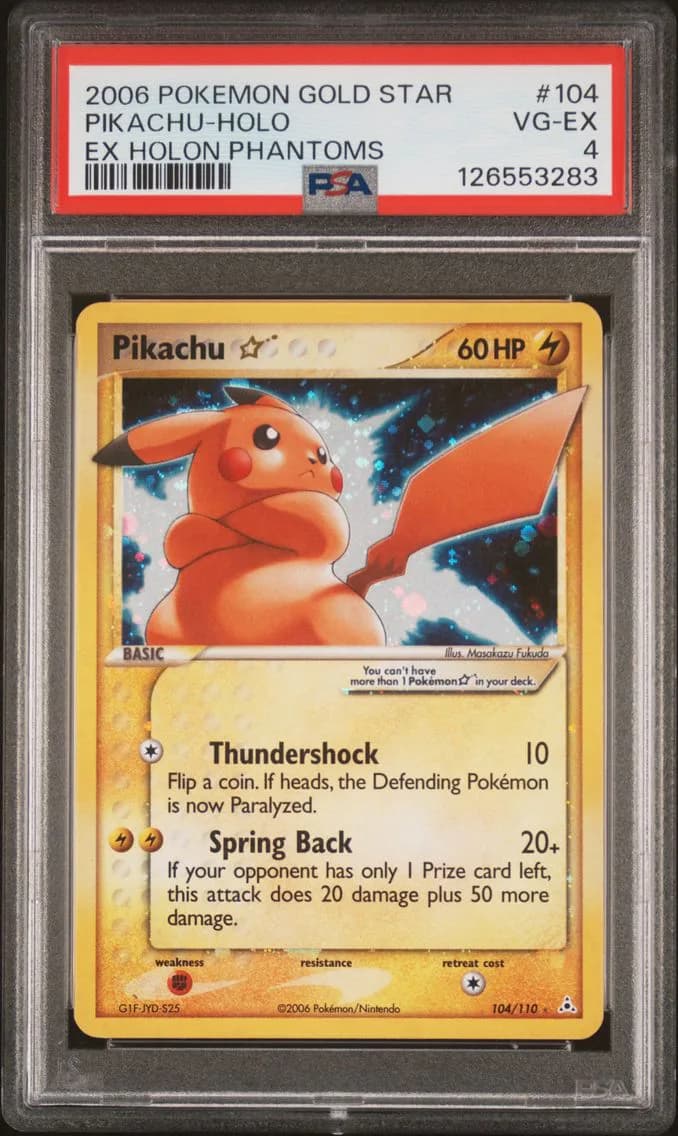 Pikachu-Holo, EX Holon Phantoms, PSA 4