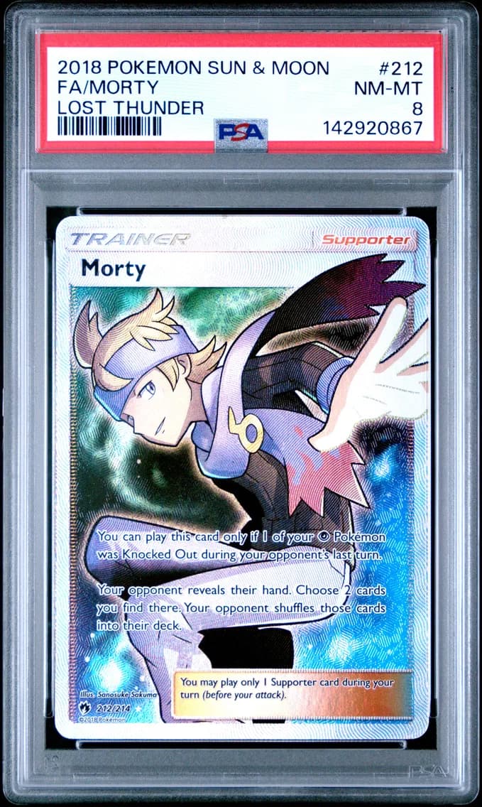 Morty, Sun & Moon Lost Thunder, PSA 8