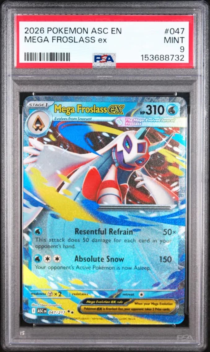 Mega Froslass EX, Ascended Heroes, PSA 9