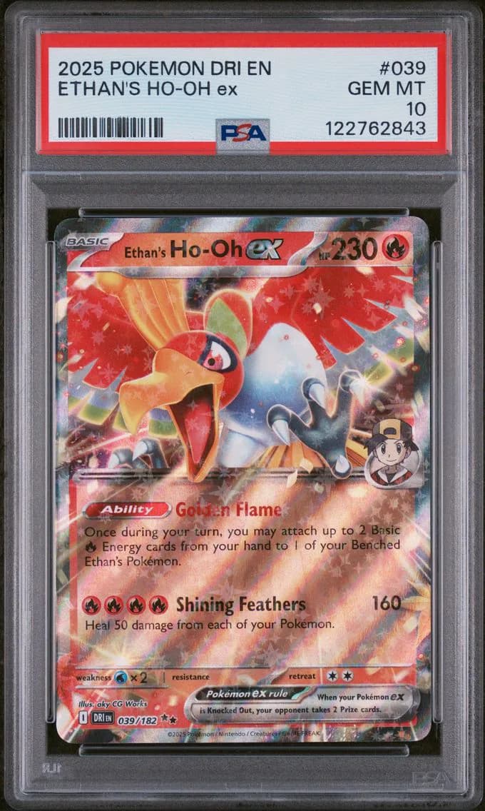 Ethan's HO-Oh EX, Destined Rivals, PSA 10