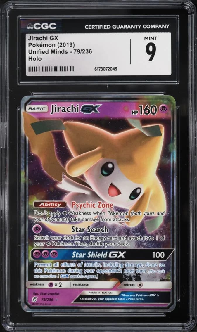 Jirachi GX, Unified Minds, CGC 9