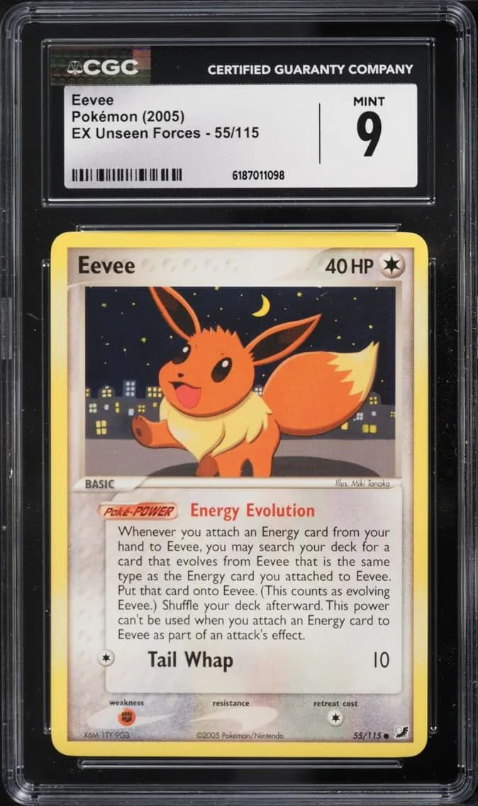 Eevee, EX Unseen Forces, CGC 9