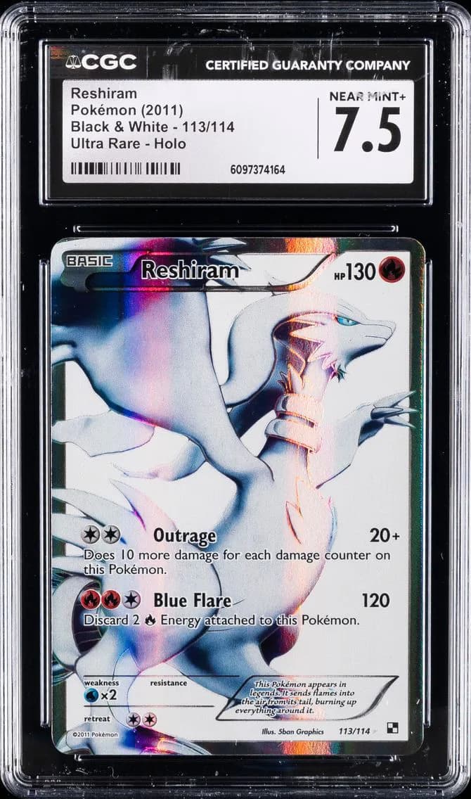 Reshiram, Black & White, CGC 7.5