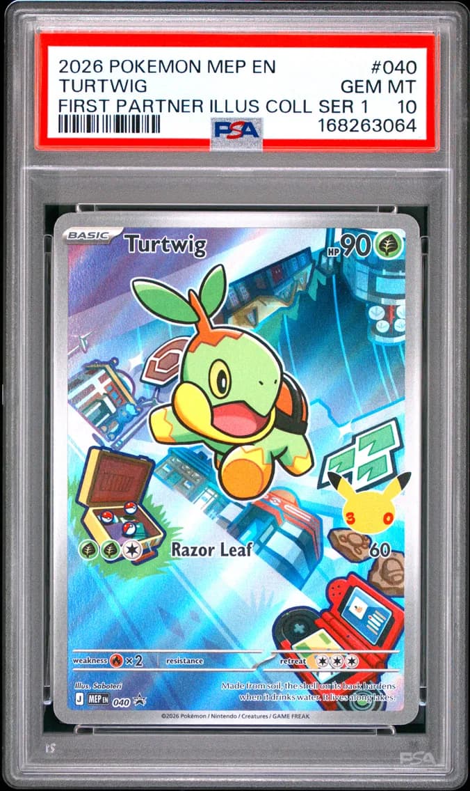 Turtwig, Me Black Star Promo, PSA 10