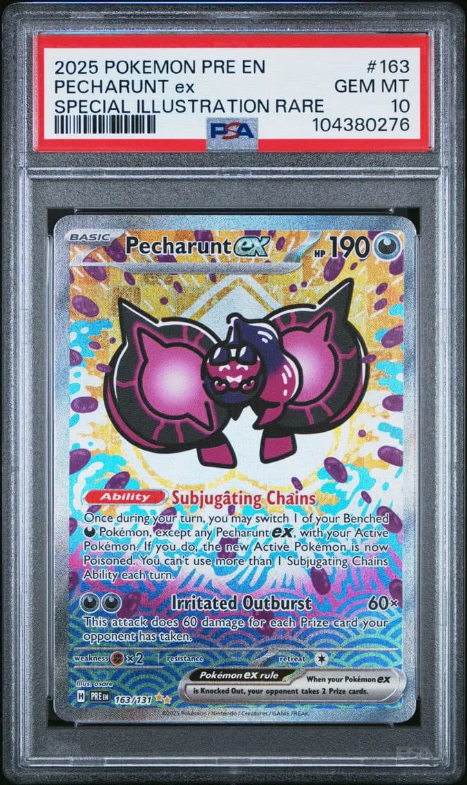 Pecharunt EX, Prismatic Evolutions, PSA 10