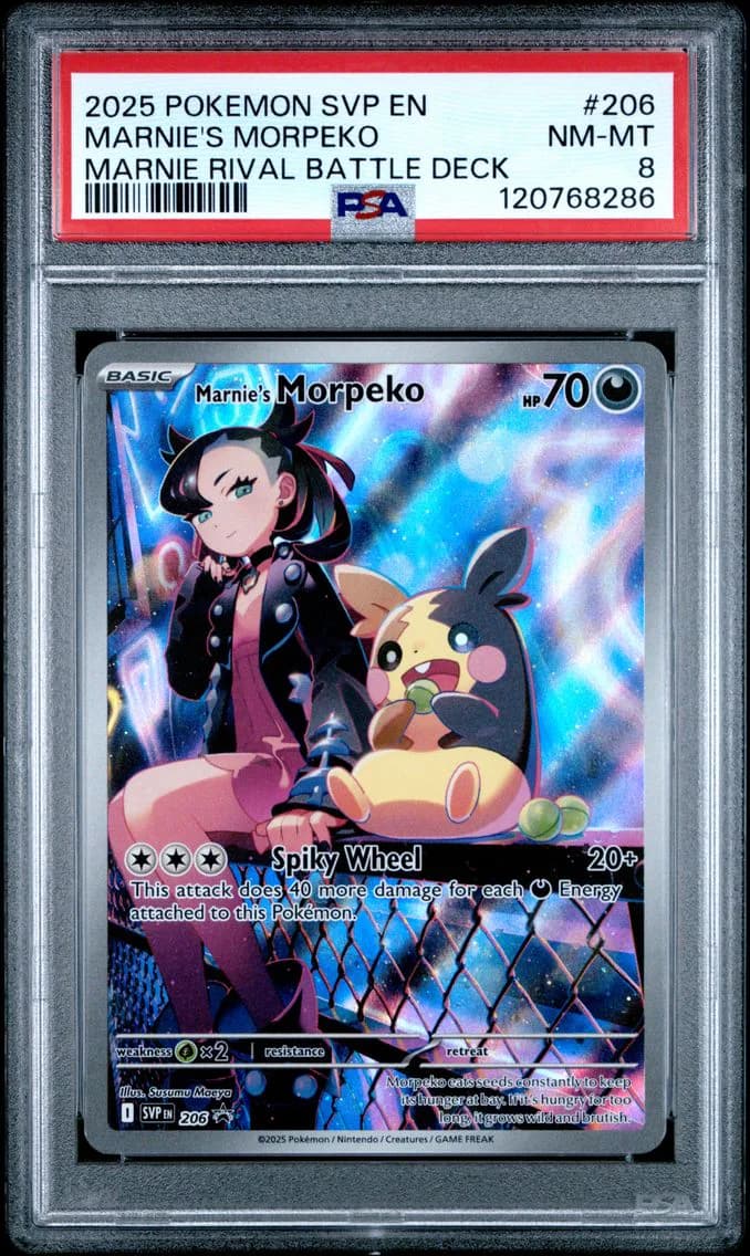Marnie's Morpeko, SV Black Star Promo, PSA 8