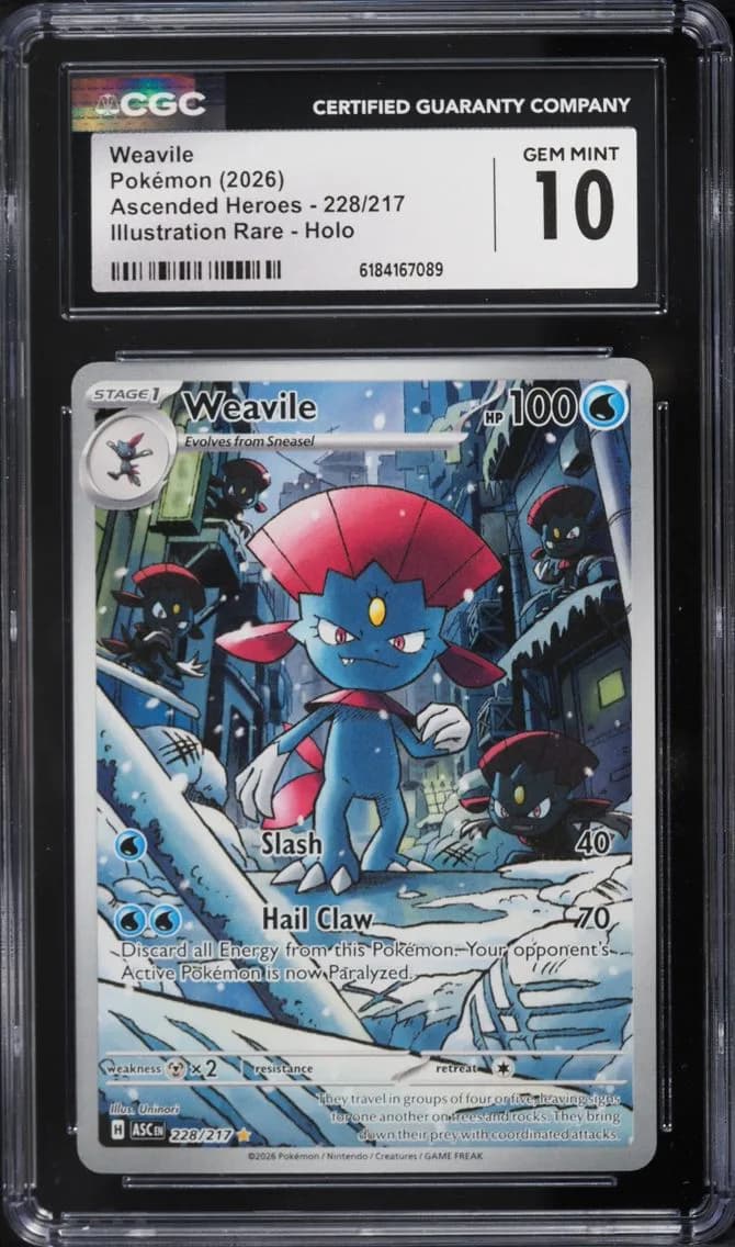 Weavile, Ascended Heroes, CGC 10