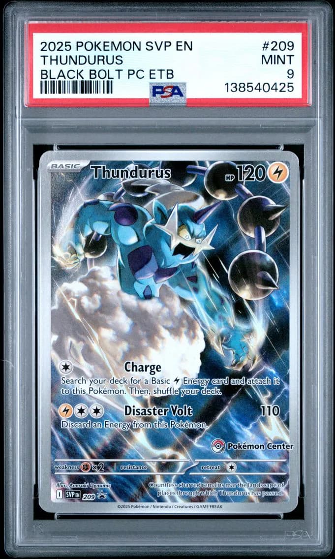 Thundurus, SV Black Star Promo, PSA 9