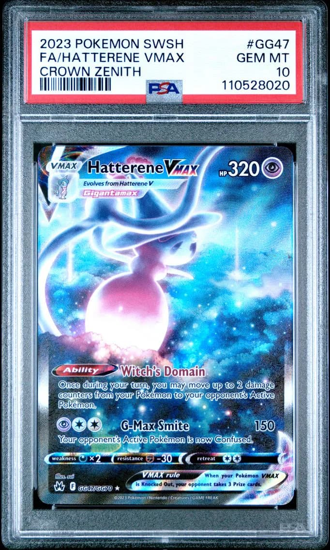 Hatterene VMAX, Sword and Shield Crown Zenith, PSA 10