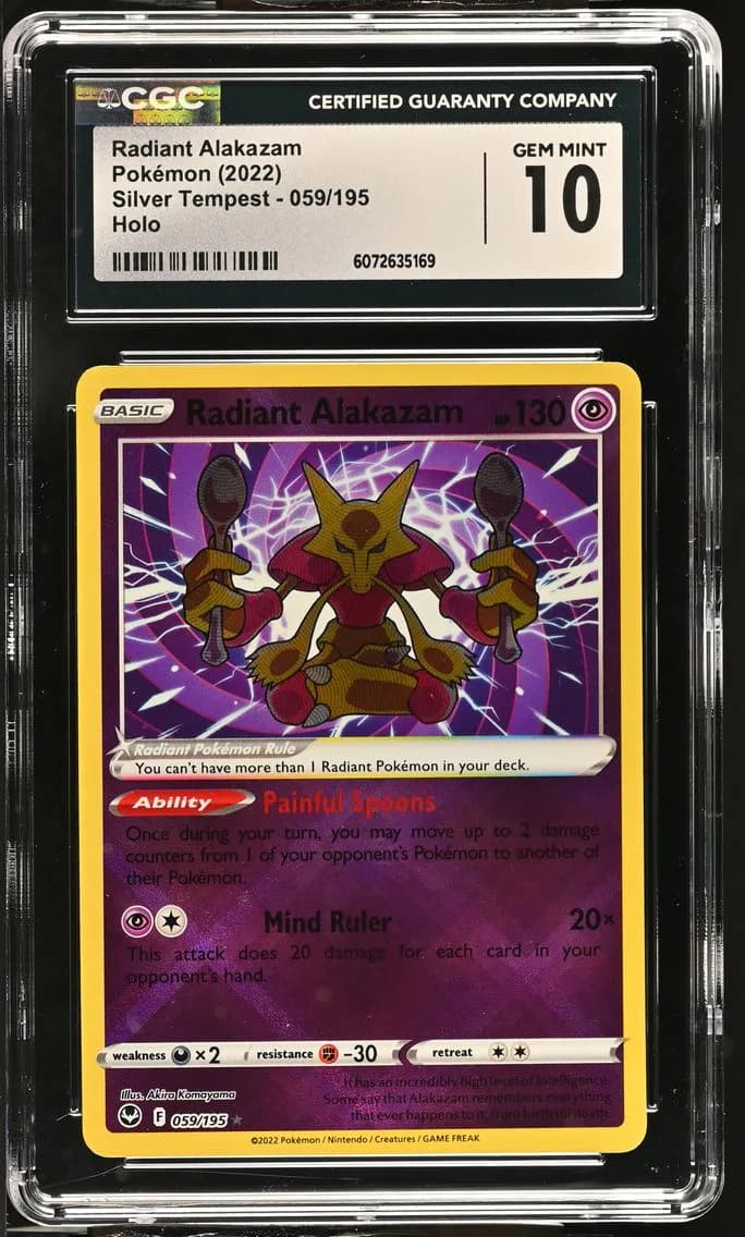 Radiant Alakazam, Silver Tempest, CGC 10