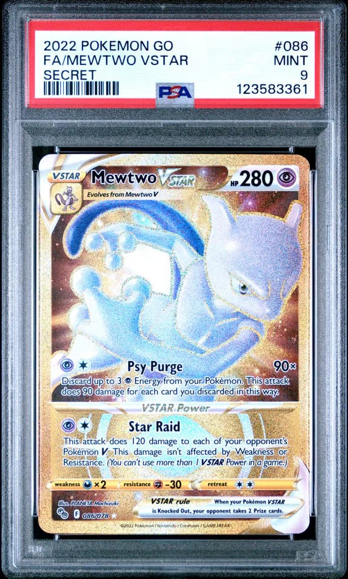 Mewtwo VSTAR, Go, PSA 9
