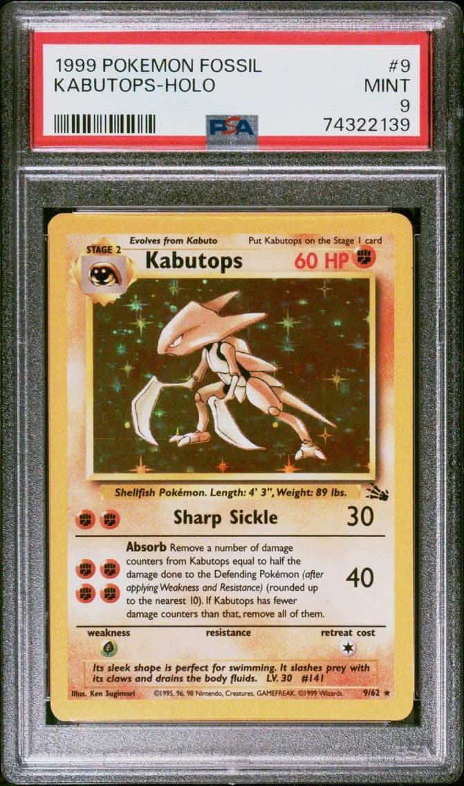 Kabutops-Holo, Fossil, PSA 9