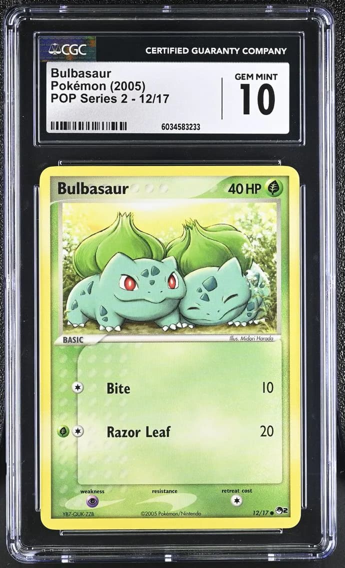 Bulbasaur, POP Series 2, CGC 10