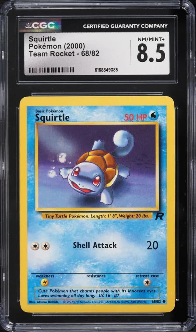 Rocket Squirtle, Team Rocket - Unlimited, CGC 8.5