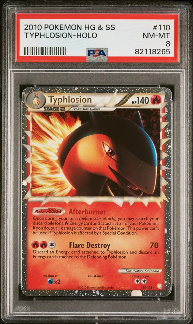 Typhlosion-Holo, Heartgold & Soulsilver, PSA 8