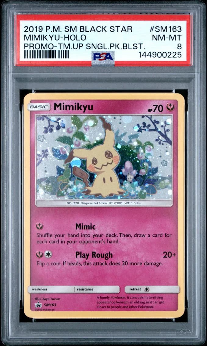 Mimikyu-Holo, SM Black Star Promo, PSA 8