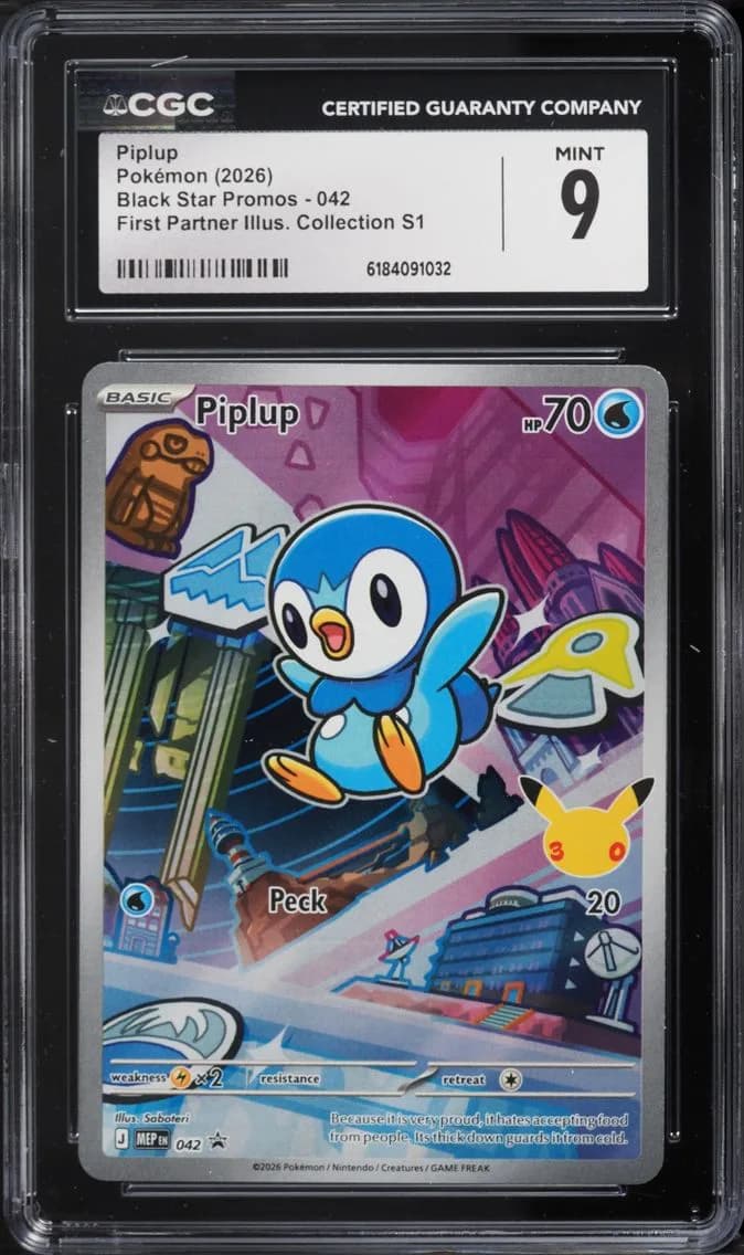 Piplup, Black Star Promos - Mega Evolution MEP EN, CGC 9