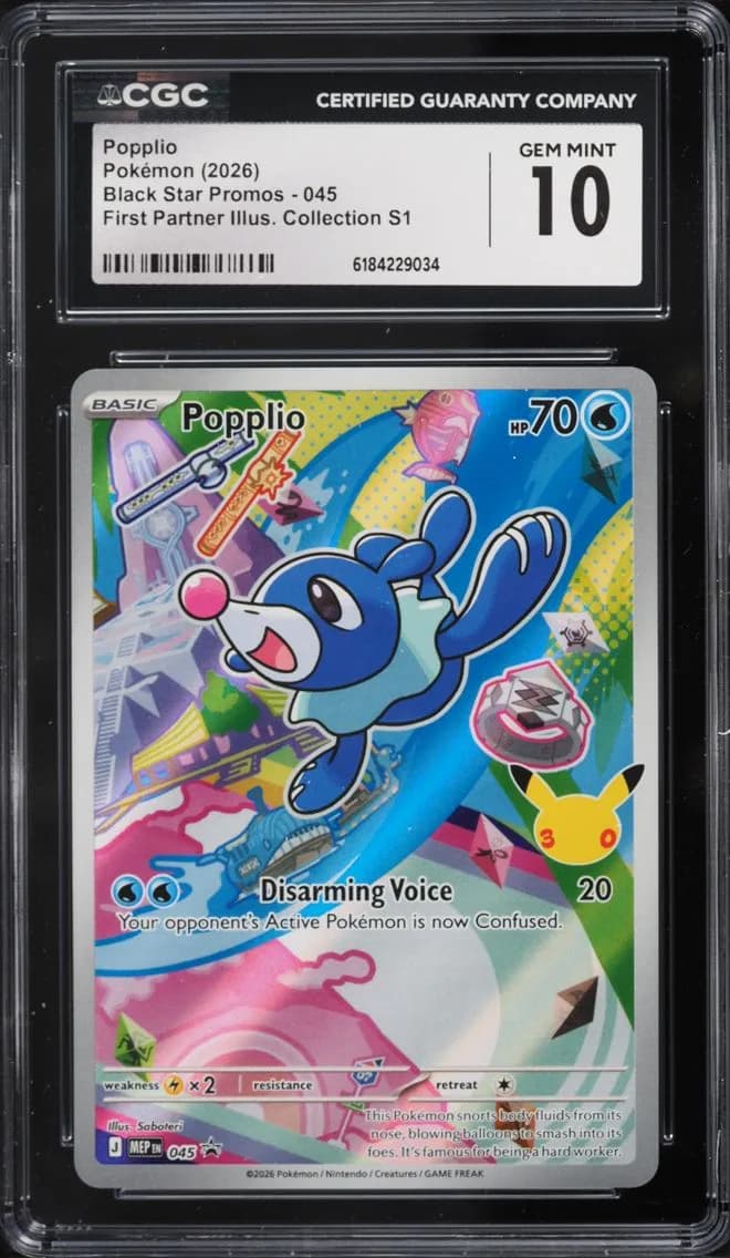 Popplio, Black Star Promos - Mega Evolution MEP EN, CGC 10