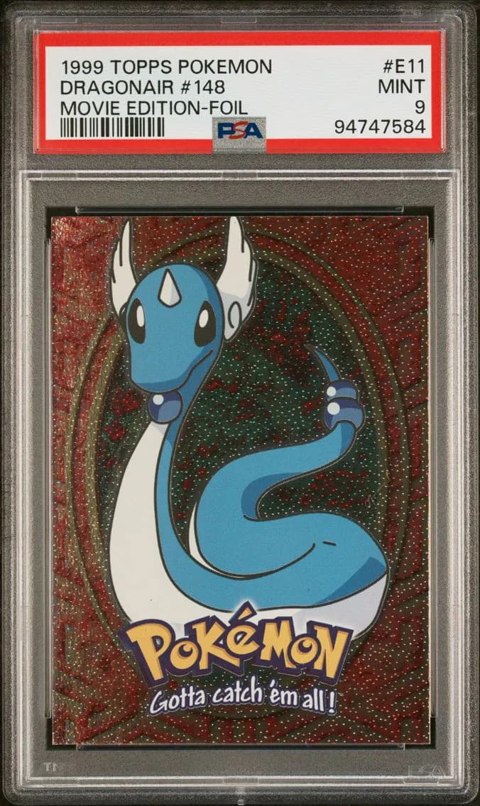 Dragonair, Topps Pokemon the Movie Edt, PSA 9