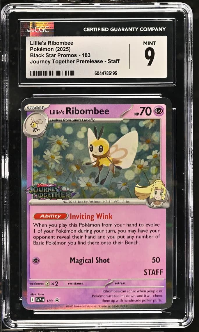 Lillie's Ribombee, Black Star Promos - Scarlet & Violet SVP EN, CGC 9