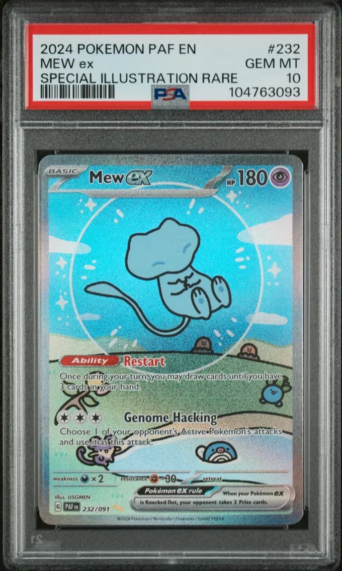 Mew EX, Paldean Fates, PSA 10