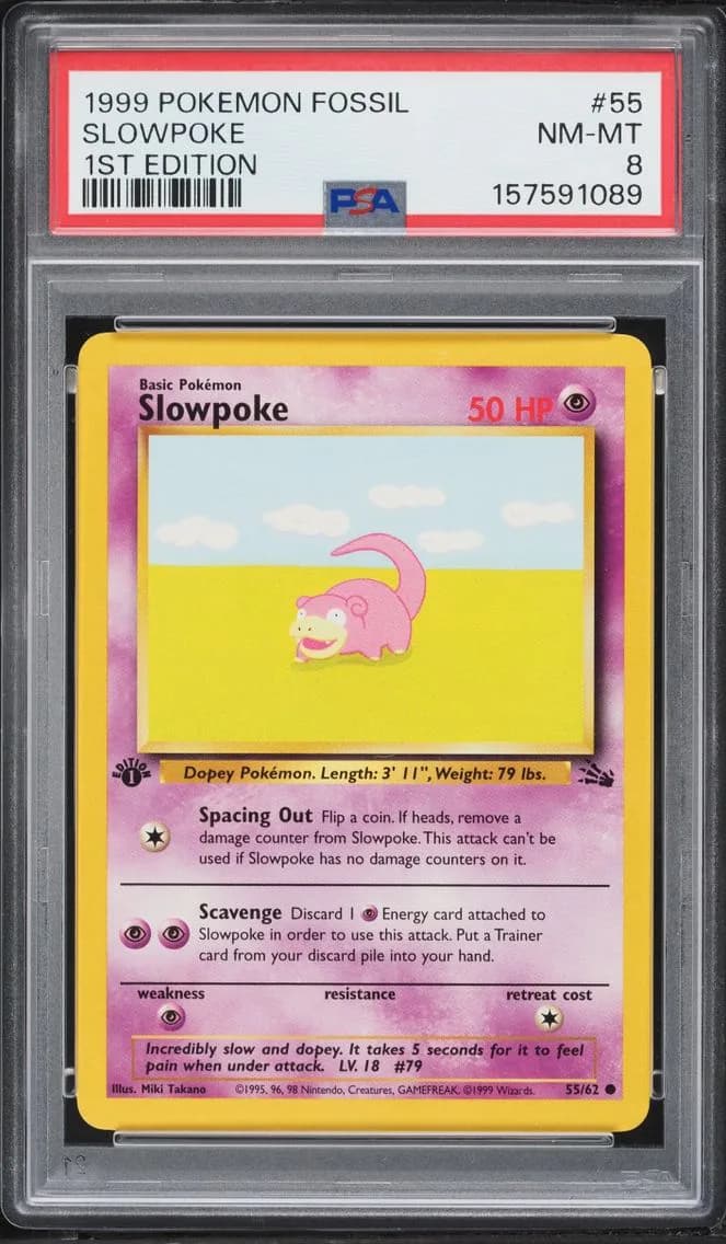 Slowpoke, Fossil, PSA 8