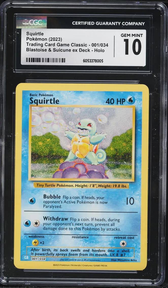 Squirtle, Trading Card Game Classic - CLV, CLC, CLB, CGC 10